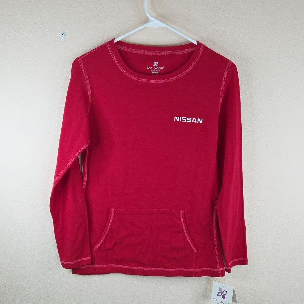 Red Nissan Long Sleeve Shirt Small Youth